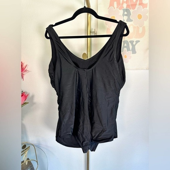 NWOT - SWIM365 Black Sarong one piece Swimsuit - Picture 2 of 5